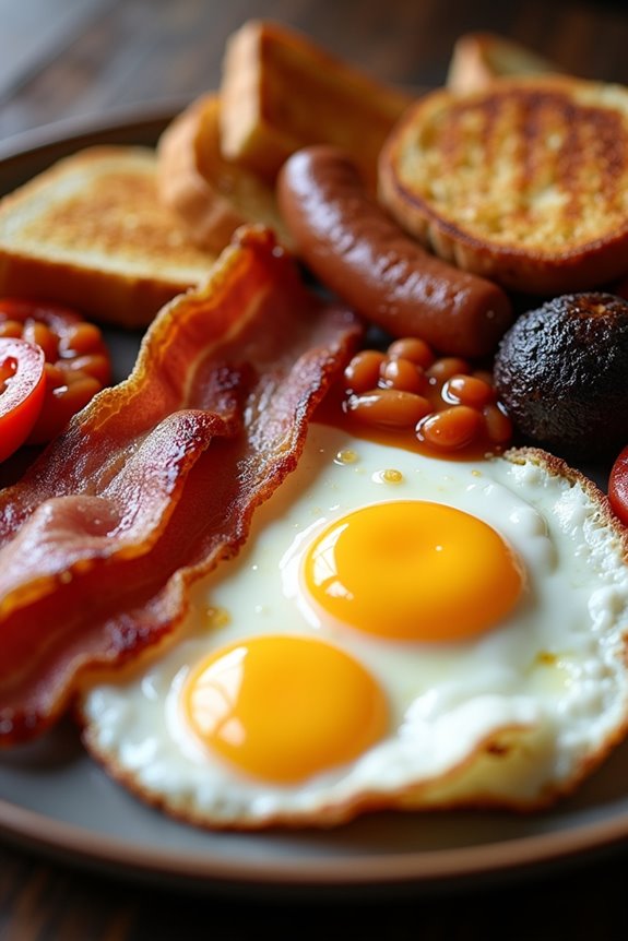 hearty traditional breakfast feast