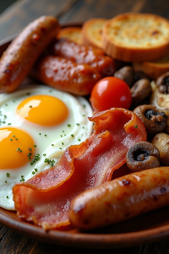 hearty traditional british breakfast