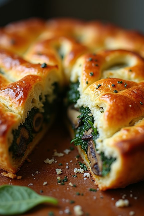 hearty vegetarian mushroom pie