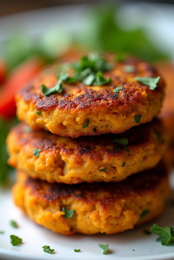 hearty vegetarian spiced cakes