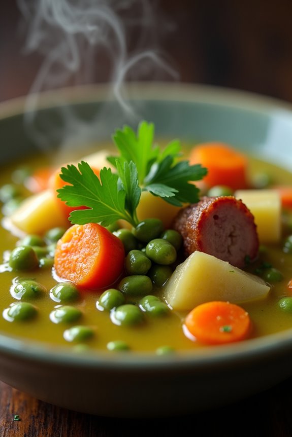 hearty winter split pea soup
