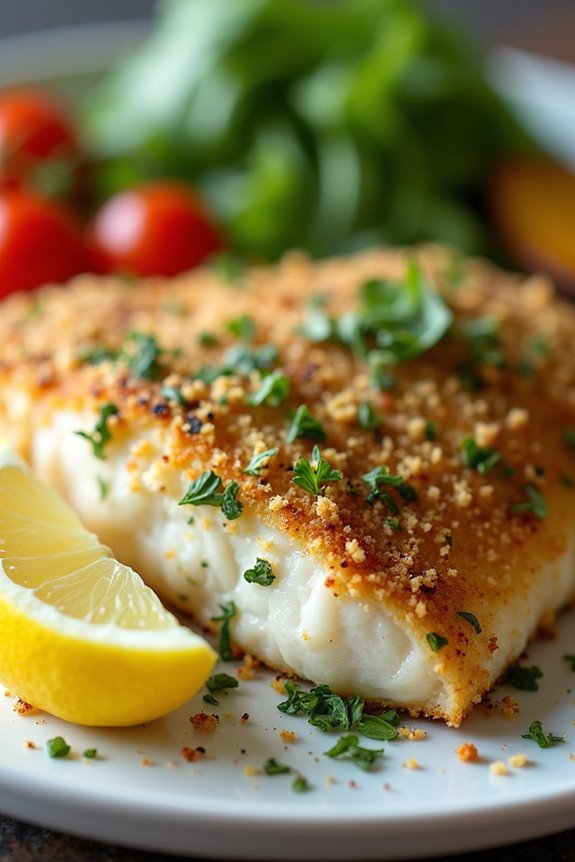 herb crusted tilapia dinner delight