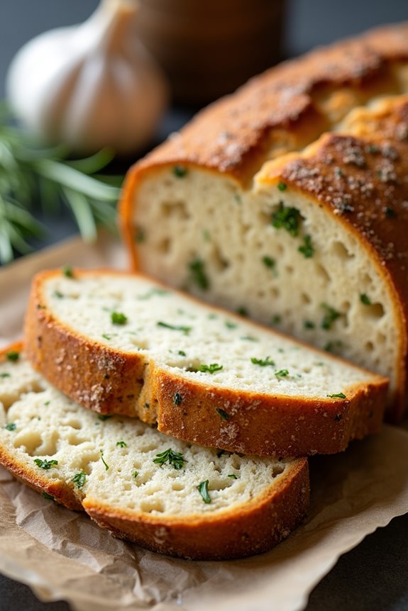 herbed garlic rye bread