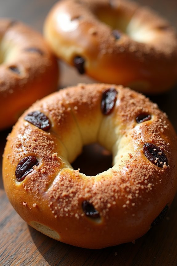 homemade cinnamon raisin bagels