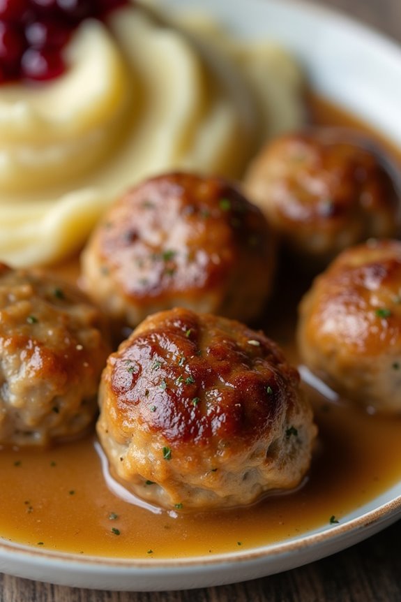 homemade savory swedish meatballs