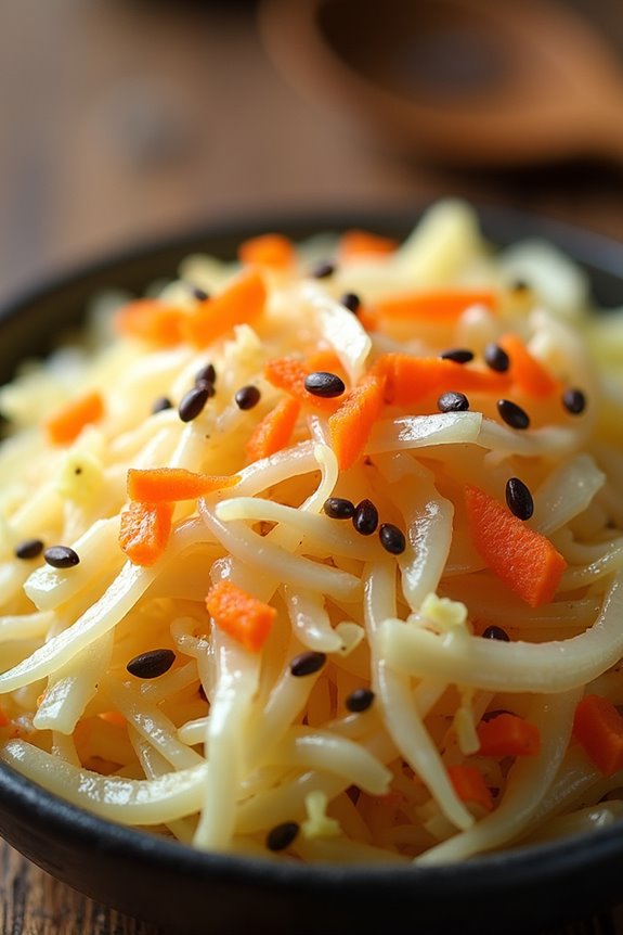 homemade tangy fermented cabbage