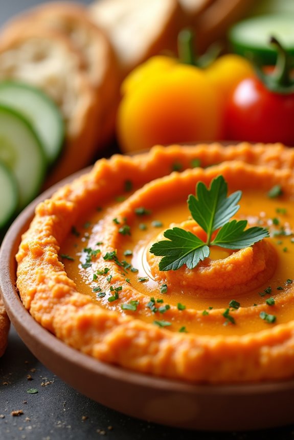 hummus with roasted peppers