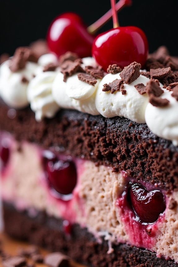 indulgent chocolate cherry dessert
