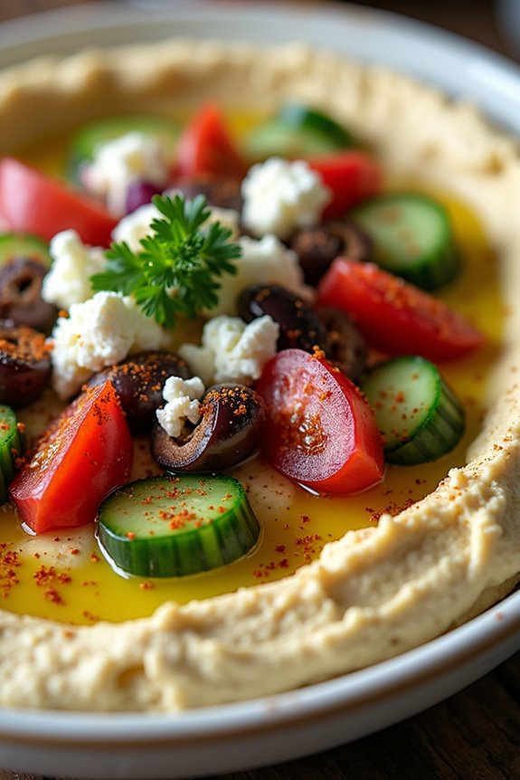 layered mediterranean hummus dip