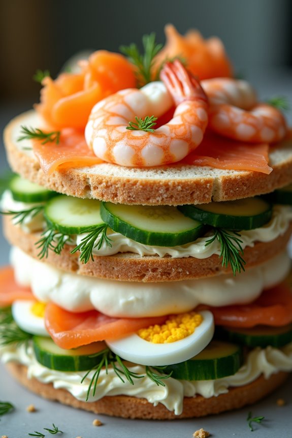 layered savory celebration cake