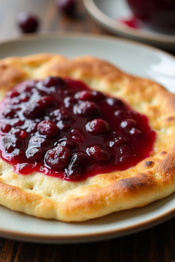 lefse served with lingonberry