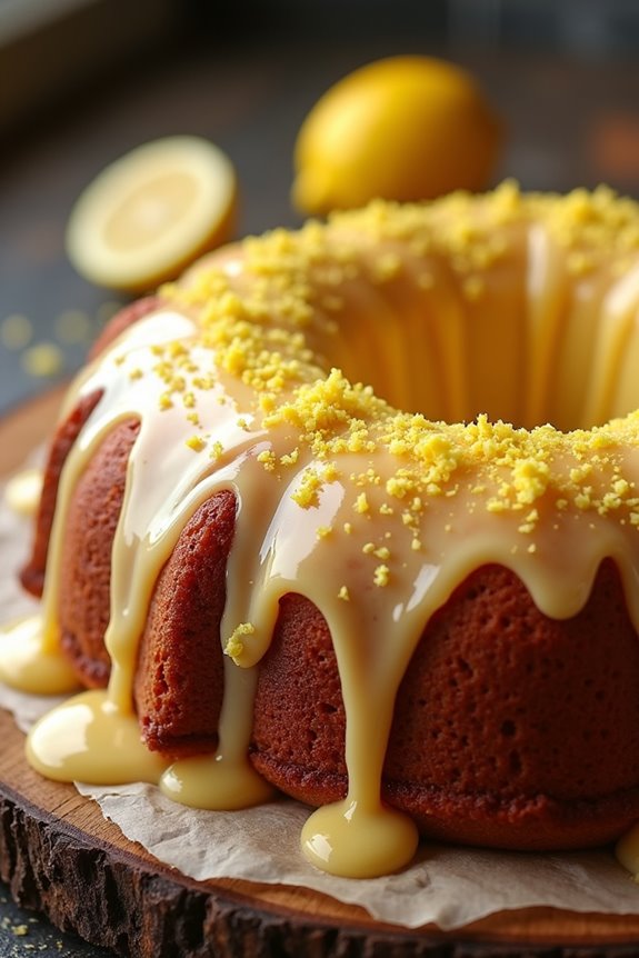 lemon cake with glaze