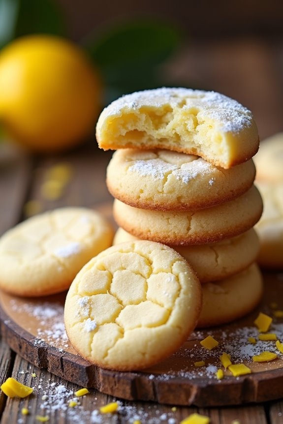 lemon flavored buttery cookies
