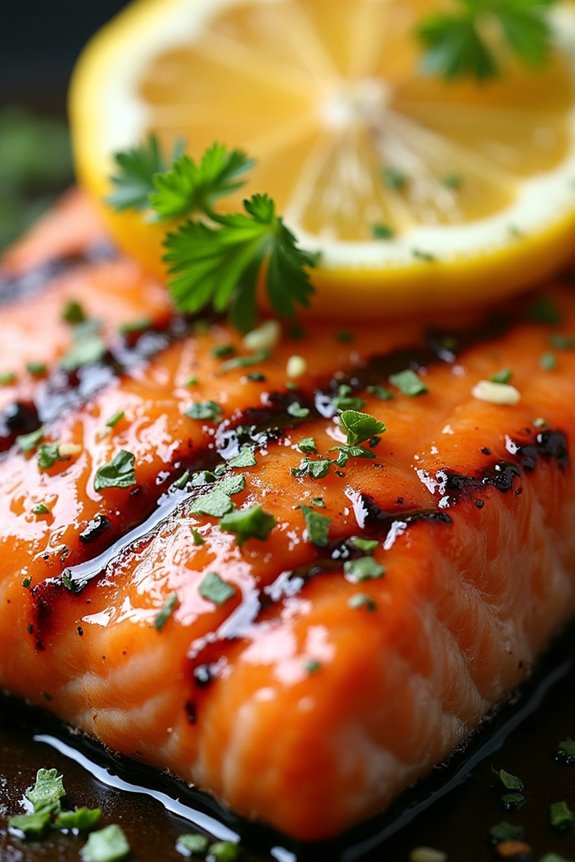 lemon garlic grilled salmon