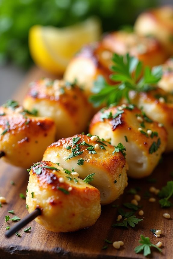 lemon herb chicken skewers