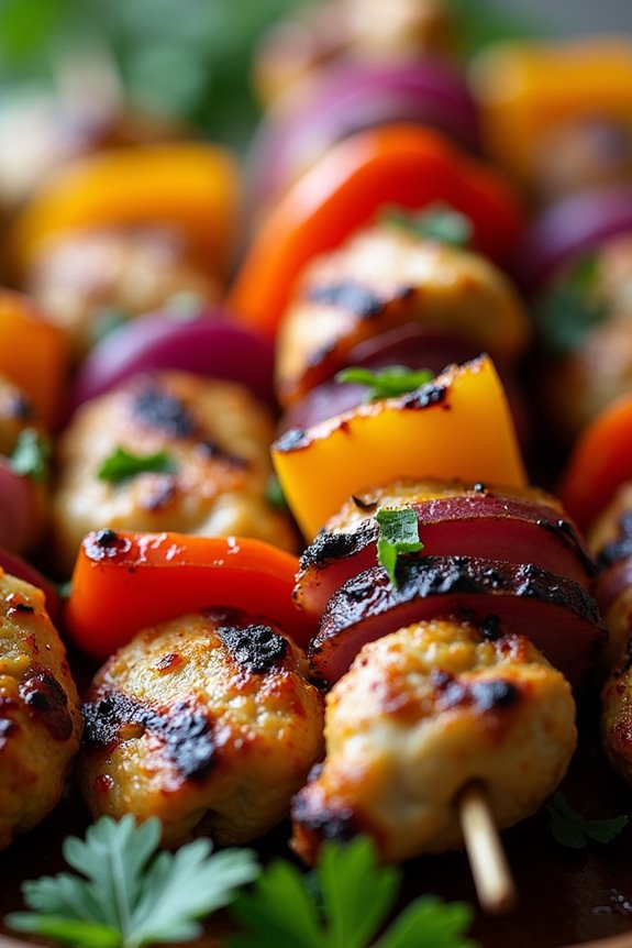 lemon herb grilled chicken skewers