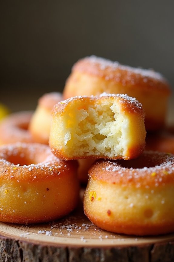 lemon infused fluffy doughnuts