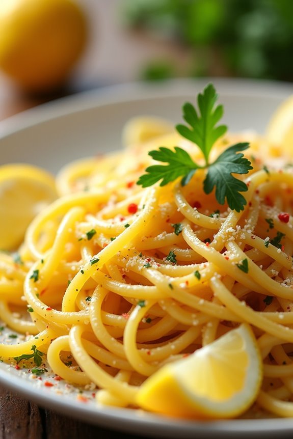 lemon olive oil pasta delight
