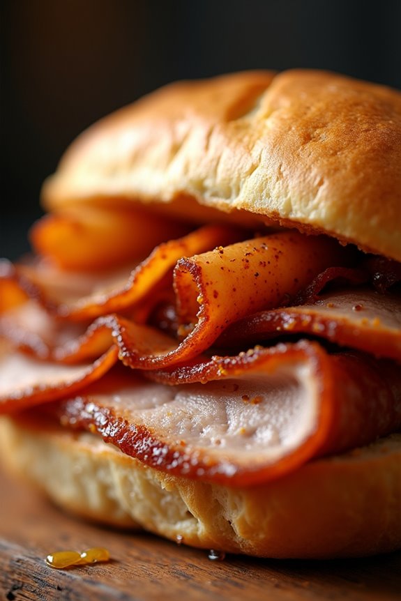 marinated pork sandwich delight