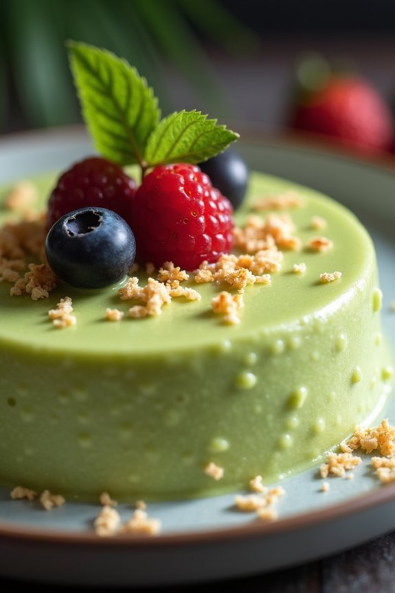 matcha infused creamy rice pudding