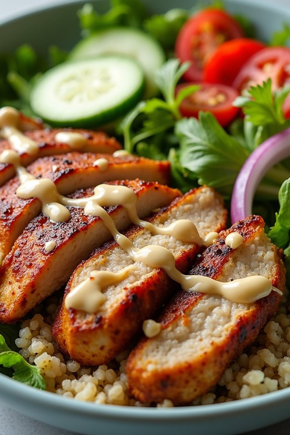 mediterranean chicken flavor bowl