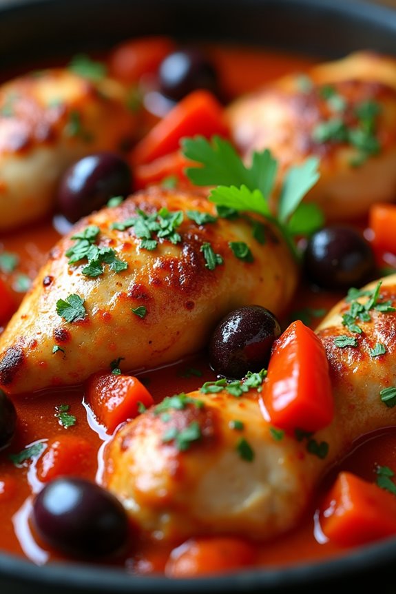 mediterranean chicken olive stew