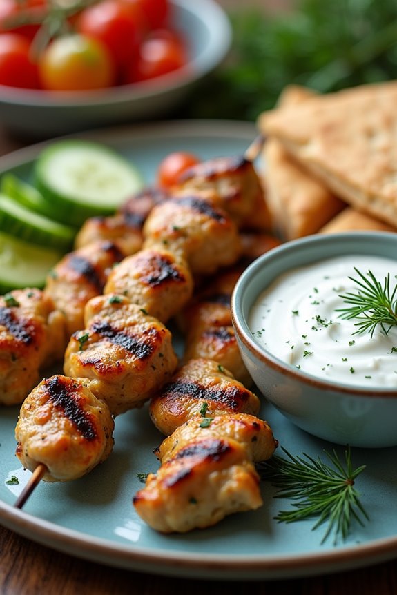 mediterranean chicken skewers delight