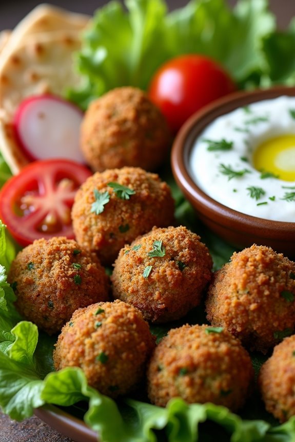 mediterranean falafel tzatziki platter
