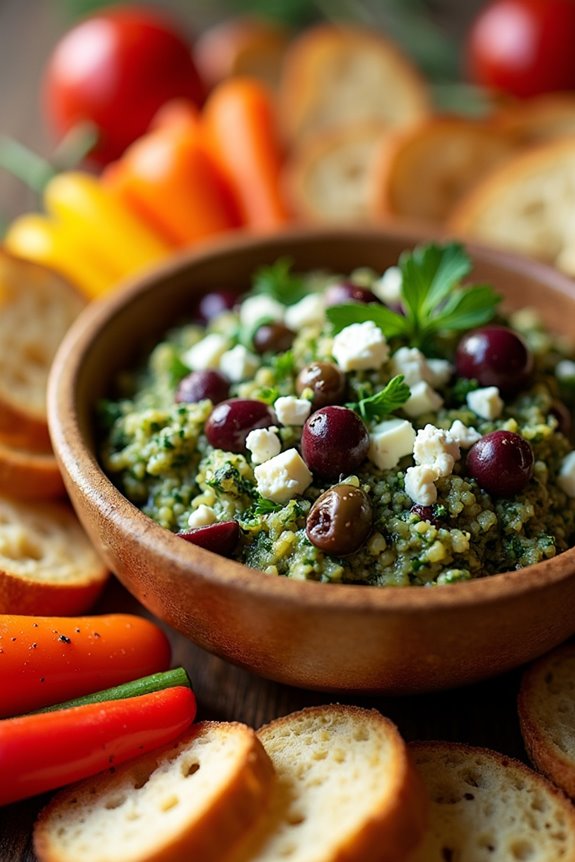 mediterranean feta olive spread
