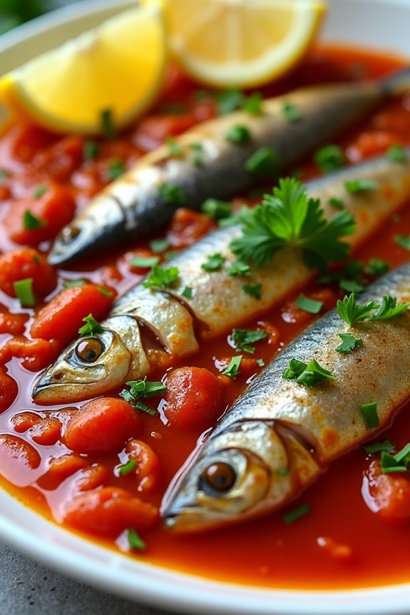 mediterranean garlic sardine dish