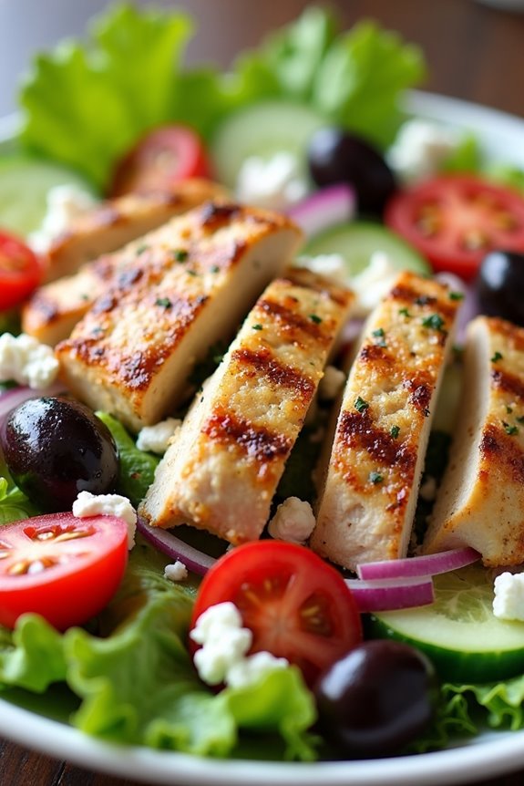 mediterranean grilled chicken salad