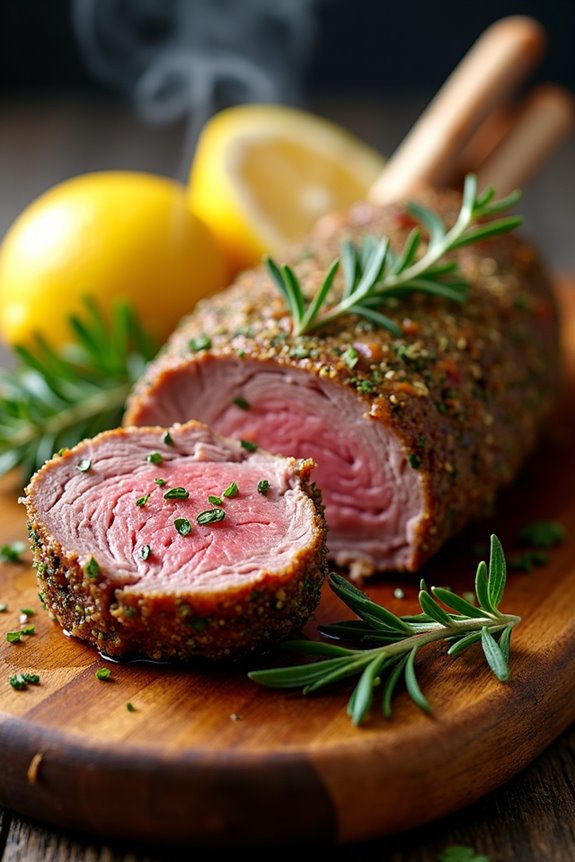 mediterranean herb crusted lamb