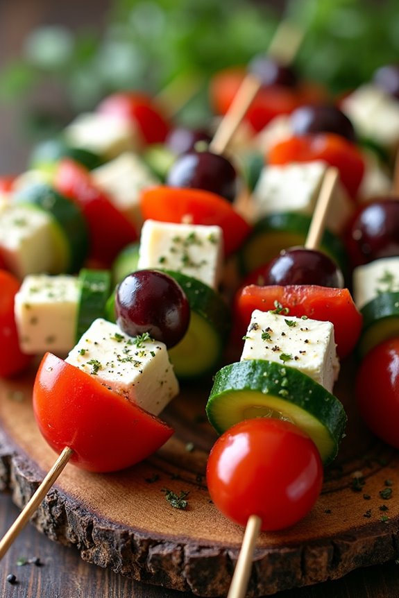 mediterranean inspired vibrant skewers