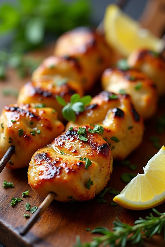 mediterranean lemon herb chicken skewers