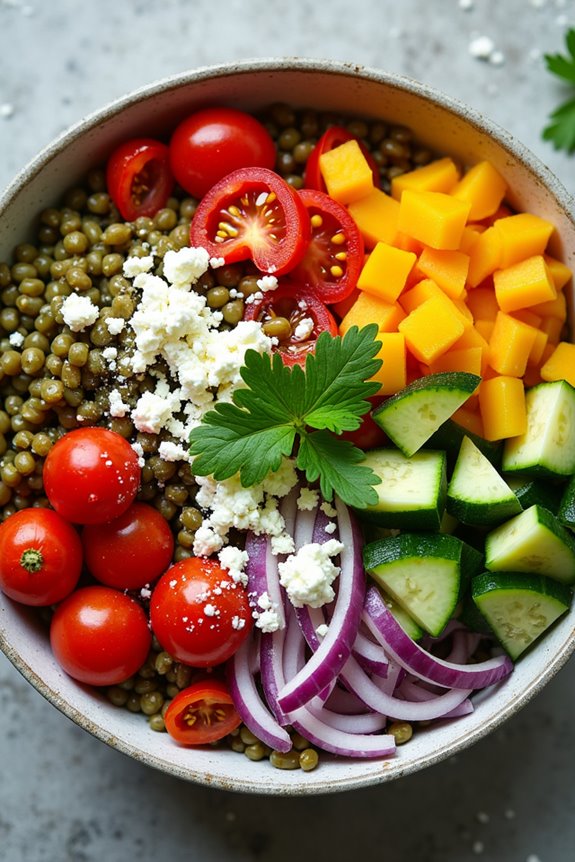 mediterranean lentil bowl recipe
