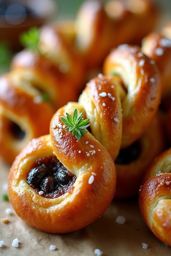 mediterranean olive pastry twists