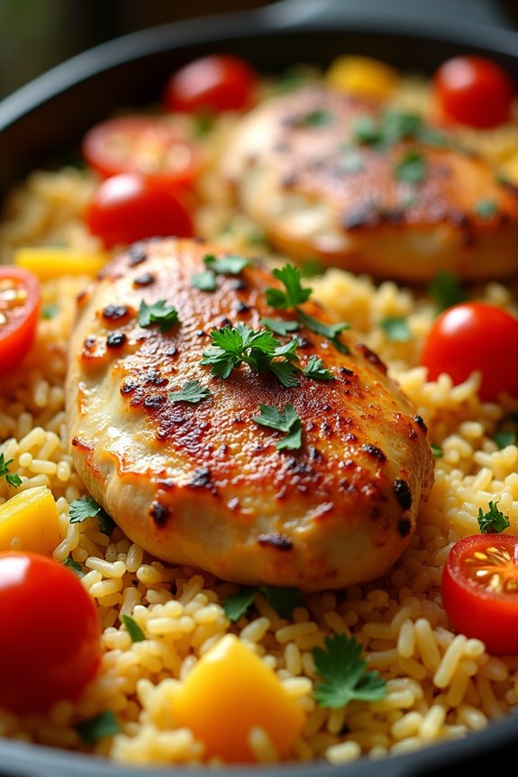 mediterranean one pan chicken bake