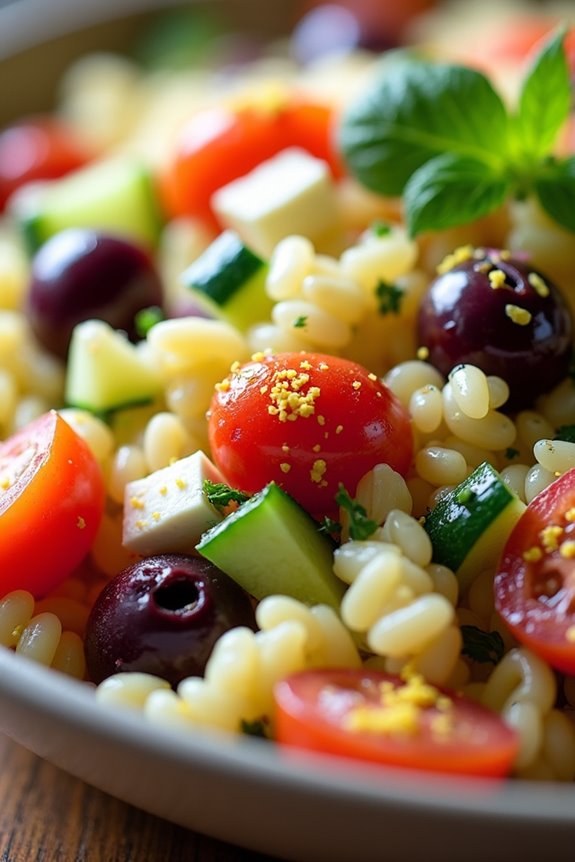 mediterranean orzo salad delight