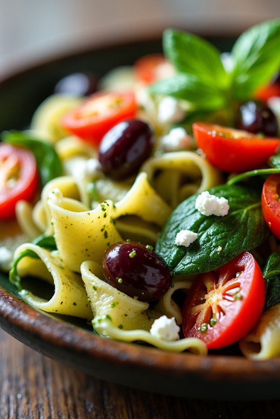 mediterranean pasta with pesto