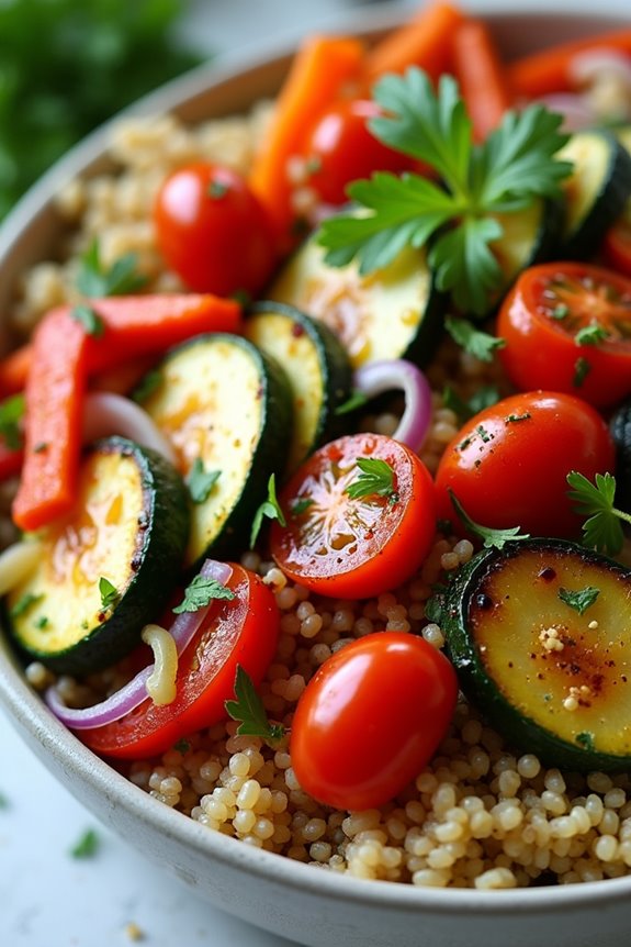 mediterranean quinoa roasted vegetables
