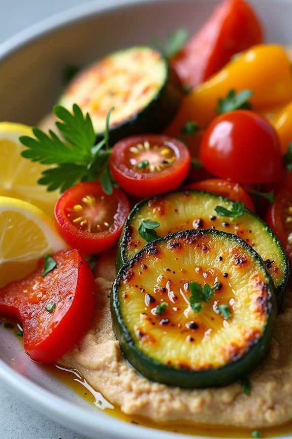 mediterranean roasted vegetable bowl