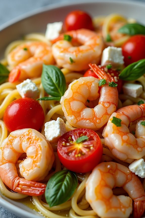 mediterranean shrimp pasta delight