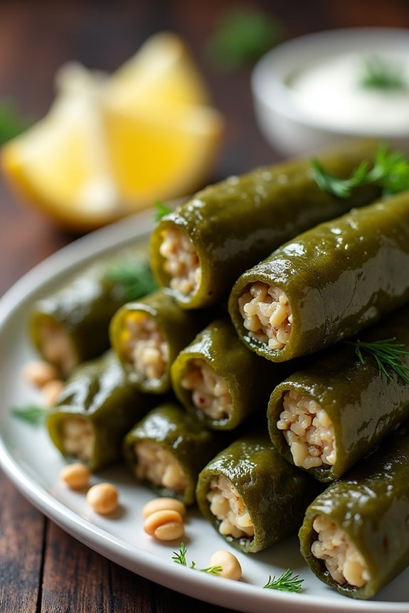 mediterranean stuffed grape leaves