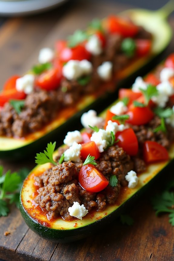 mediterranean stuffed zucchini boats