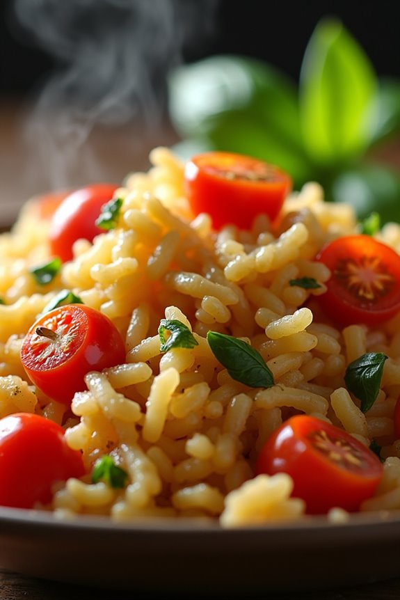 mediterranean tomato basil pilaf