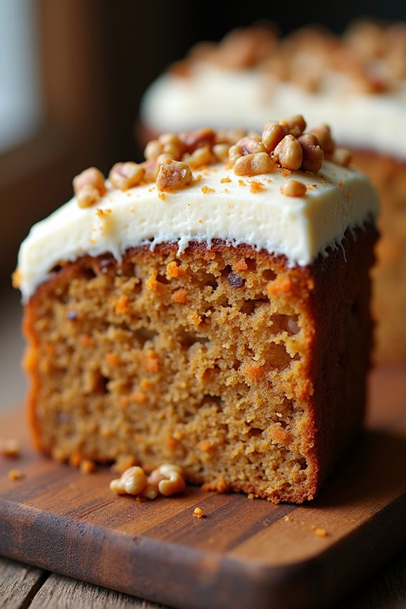 moist spiced carrot cake