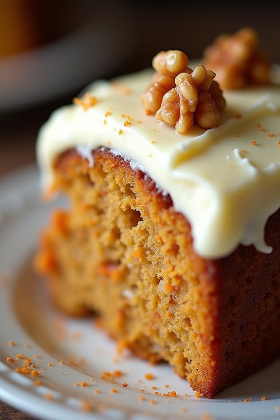 moist spiced carrot cake