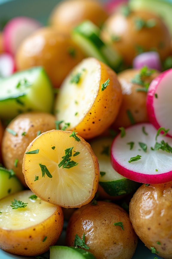 mustard dressed potato salad delight
