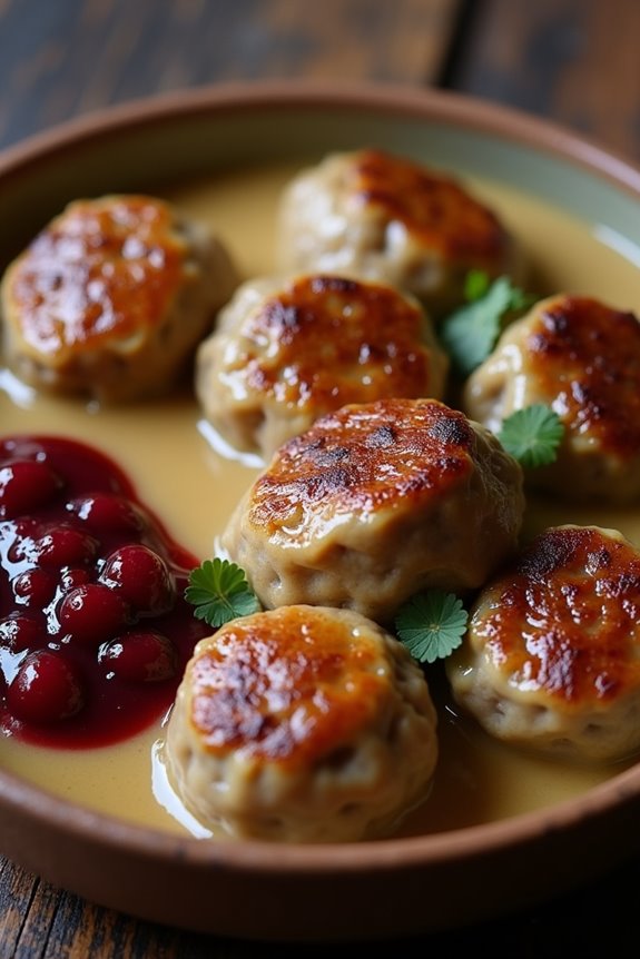 norwegian meatballs with lingonberry