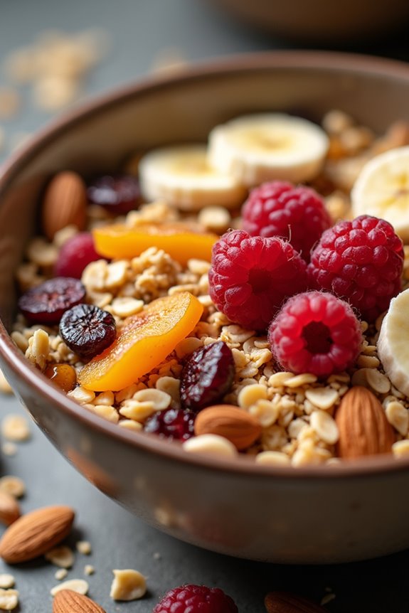 nutritious almonds and fruits